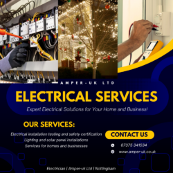 Blue and Yellow Modern Electrical Services Instagram Post (1)