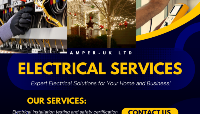 Blue and Yellow Modern Electrical Services Instagram Post (1)